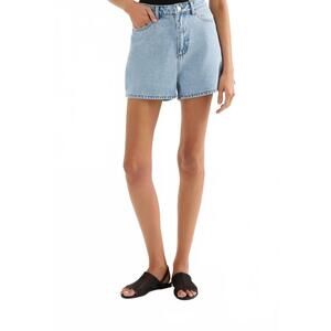 NEW NUDE LUCY organic denim mom short in light wash